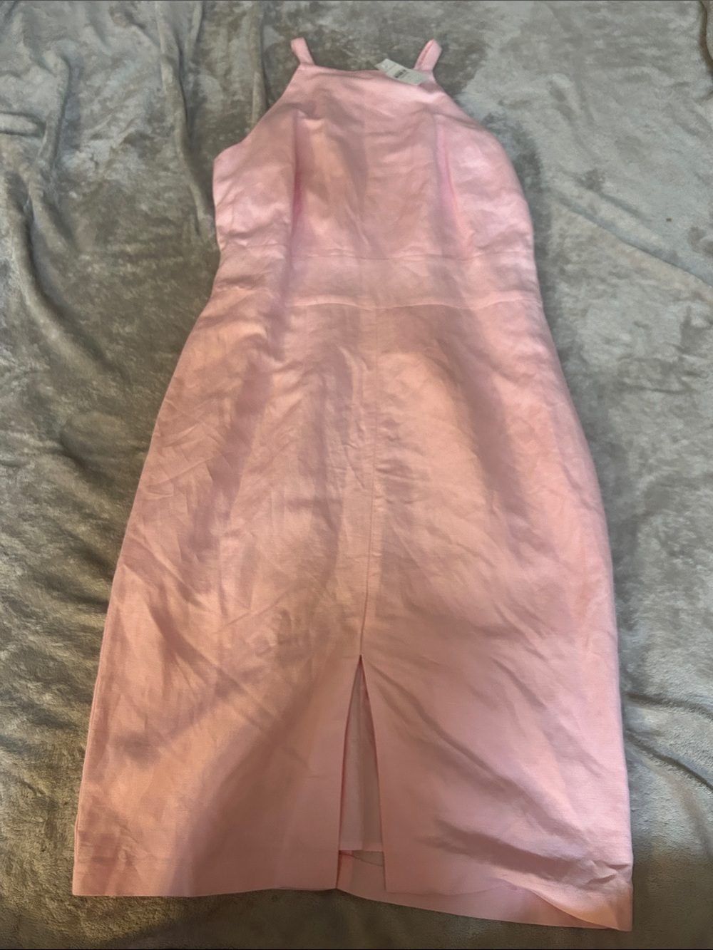 NWT Ann Taylor linen blend halter sheath dress